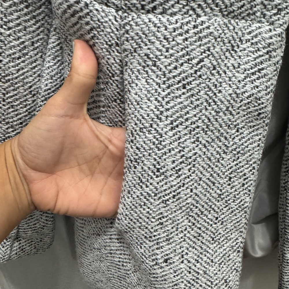 Vici Gray Herringbone Teddy Jacket - image 4